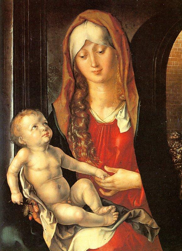 Albrecht Durer Virgin Child before an Archway oil painting image